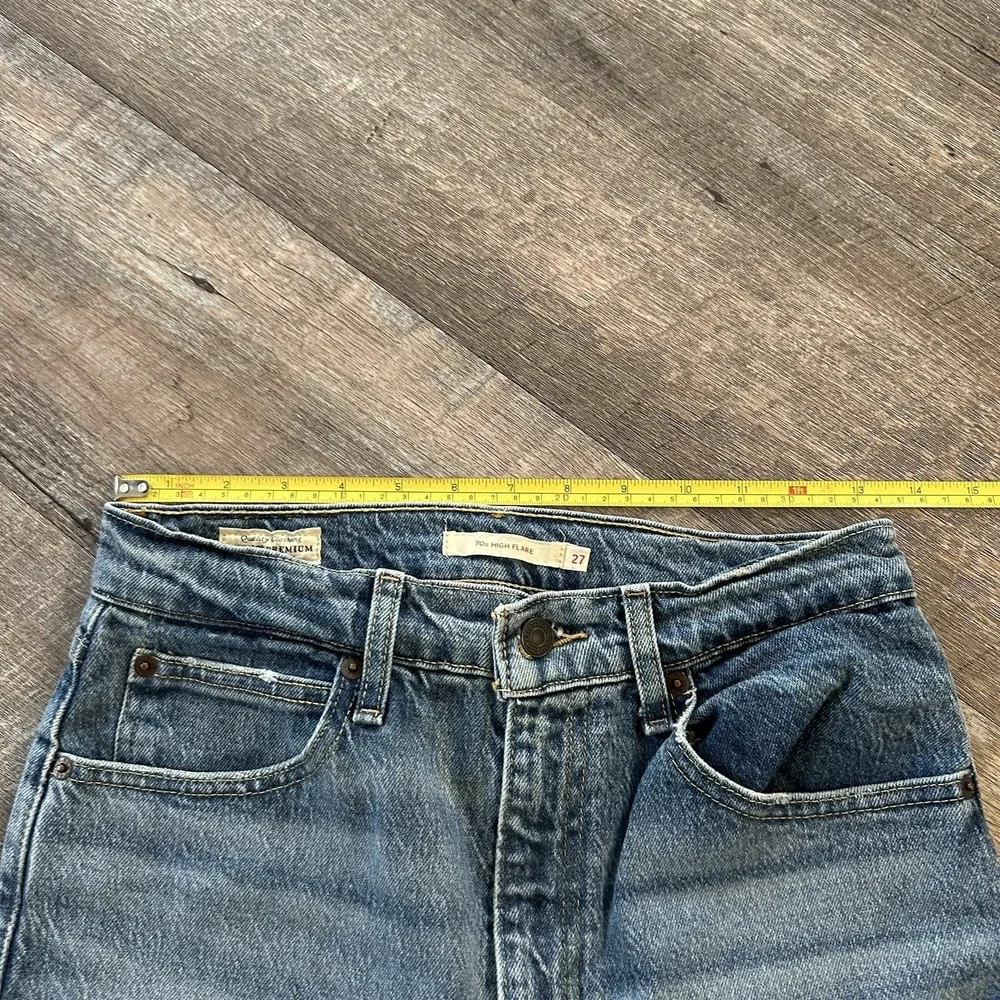 Levi's Premium 70s High Flare Jeans W27 L24 Blue Retro Y2K Denim